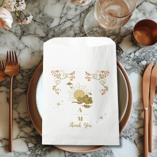 Vintage Gold Mystical Botanical Wedding Favour Bag