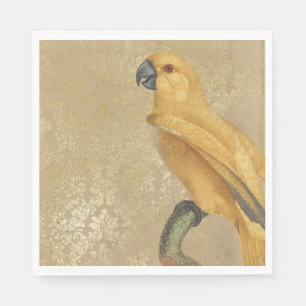 Vintage Gold Parrot Napkin