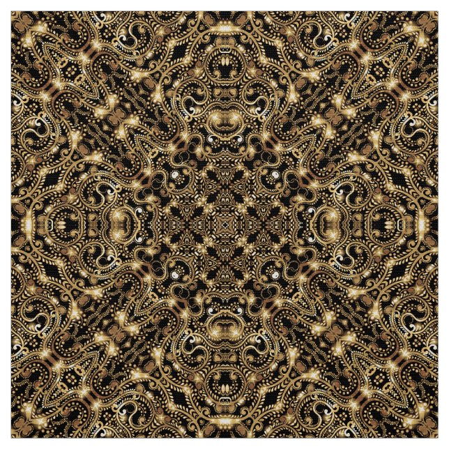 Vintage gold pattern fabric (Swatch)