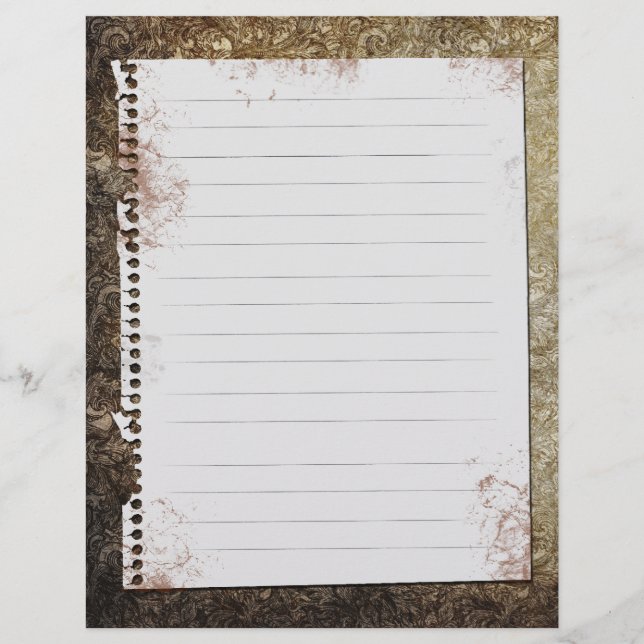 Vintage Gold Recipe Inserts (Front)