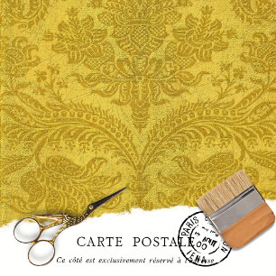 Vintage Gold Rustic Victorian Floral Decoupage Tissue Paper