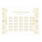 Vintage Gold Scrollwork Seating Chart