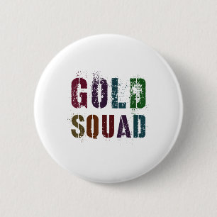 Vintage Gold Squad War Game Winners Wear Team Colo 6 Cm Round Badge