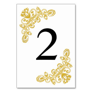 Vintage Gold Table 2 Number