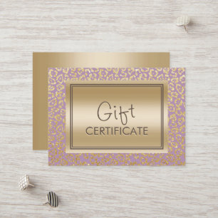Vintage Gold & Violet Leopard Gift Certificates