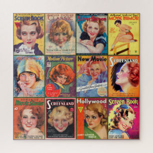 VINTAGE GOLDEN AGE MOVIE MAGAZINES JIGSAW PUZZLE