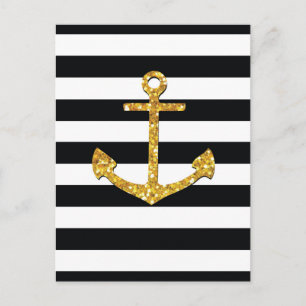 Vintage Golden Anchor Postcard