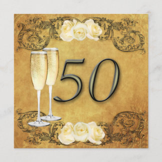 Vintage Golden Anniversary Invitation