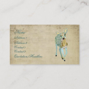 Vintage Golden Dearest Deer Business Card/Tags Card