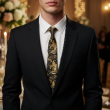 Vintage Golden Floral Leaves