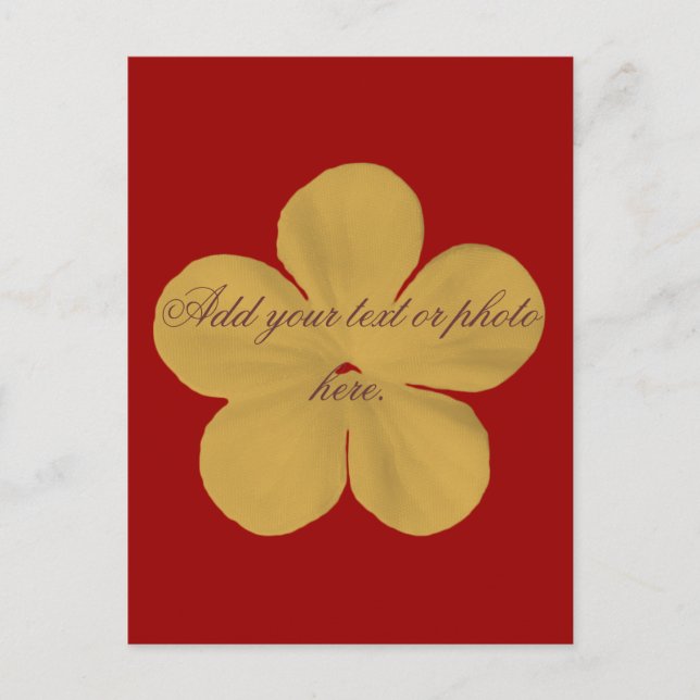 Vintage golden flower postcard (Front)