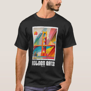 Vintage Golden Gate Bridge CA San Francisco Fog Ci T-Shirt