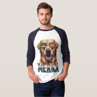 Vintage golden golden retriever Merica 4th of july