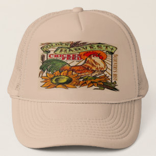 "Vintage Golden Harvest Chicken Feed Ad" Trucker Hat