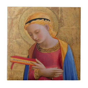 Vintage Golden Holy Figure Tile