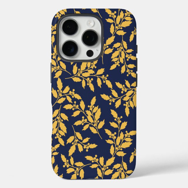 Vintage Golden Mistletoe Case-Mate iPhone Case (Back)
