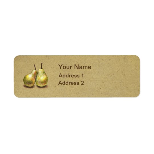 Vintage Golden Pears Custom Address Label