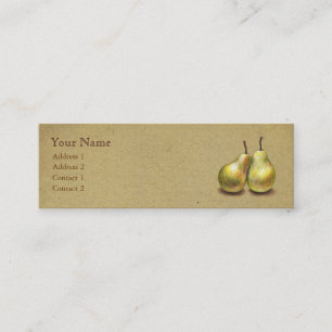 Vintage Golden Pears Custom Skinny Card