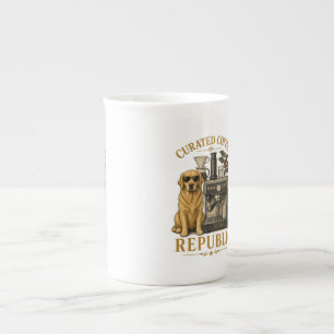 Vintage Golden Retriever Coffee Lover Ceramic Mug
