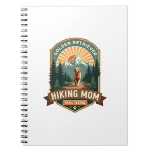 Vintage Golden Retriever Hiking Mum Trail Tested M Notebook
