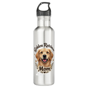 Vintage Golden Retriever Mom Dog Lover Typography  710 Ml Water Bottle