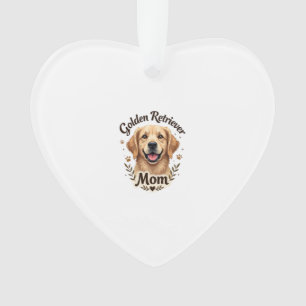 Vintage Golden Retriever Mum Dog Lover Typography Ornament
