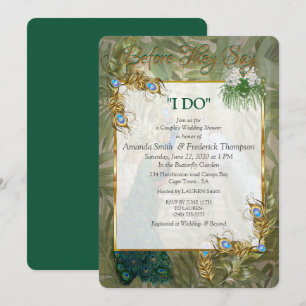 Vintage Golden Royal Peacock Temple Dreams Invitation