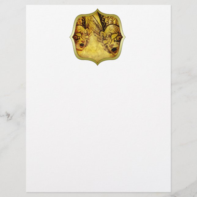 Vintage golden Venetian masks (Front)