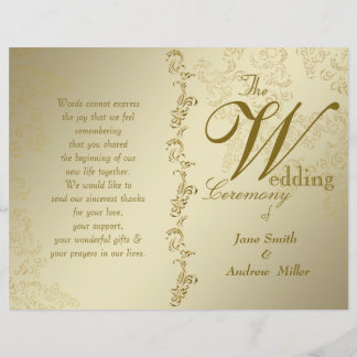 vintage golden wedding programs
