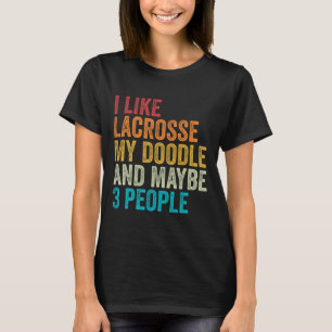 Vintage Goldendoodle Dog Owner Lacrosse Lovers Vin T-Shirt