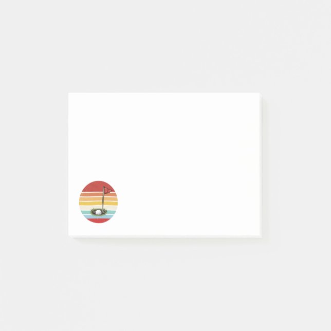 Vintage Golf Ball Hole Post-it Notes (Front)