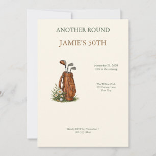 Vintage Golf Birthday Party Invitation