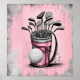 Vintage Golf Clubs Art Print