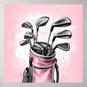Vintage Golf Clubs Art Print