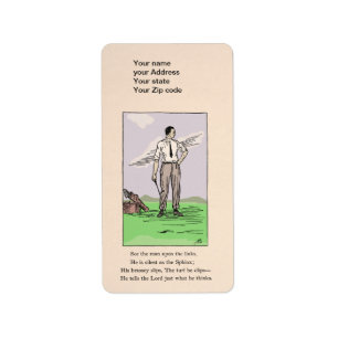 Vintage Golf ditty personalised address labels