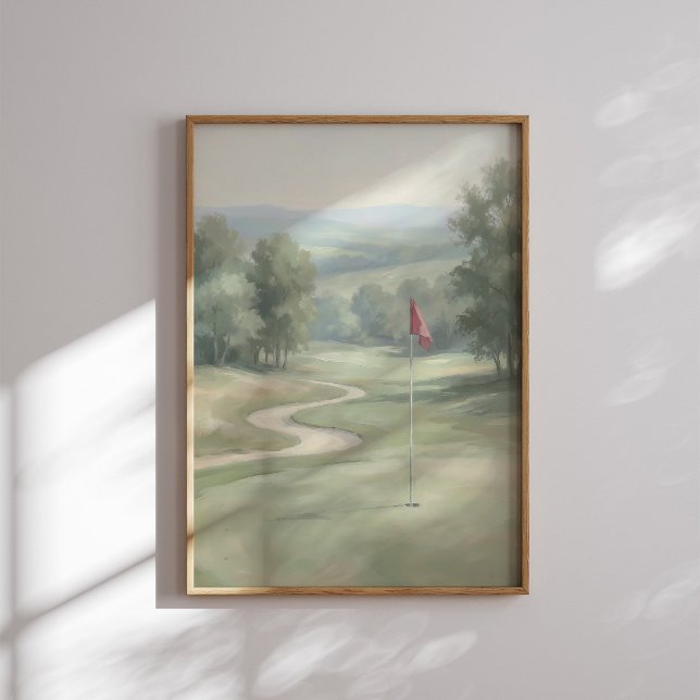 Vintage Golf Green with Flag Wall Art (Creator Uploaded)