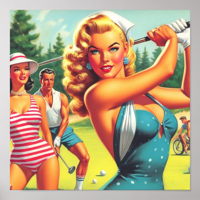 Vintage Golf Pin-up Poster (Front)