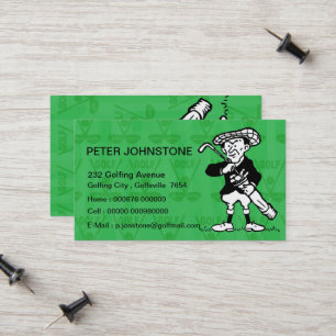Vintage Golf player contact cards