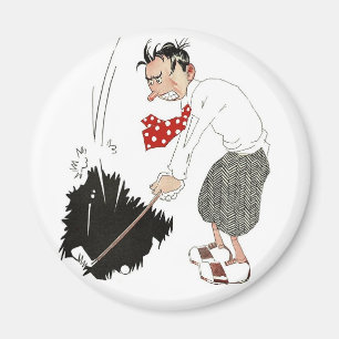 Vintage Golf Sports Humour, Funny Silly Golfer Magnet