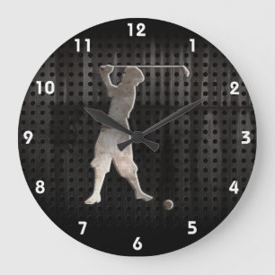 Vintage Golfer; Cool Large Clock