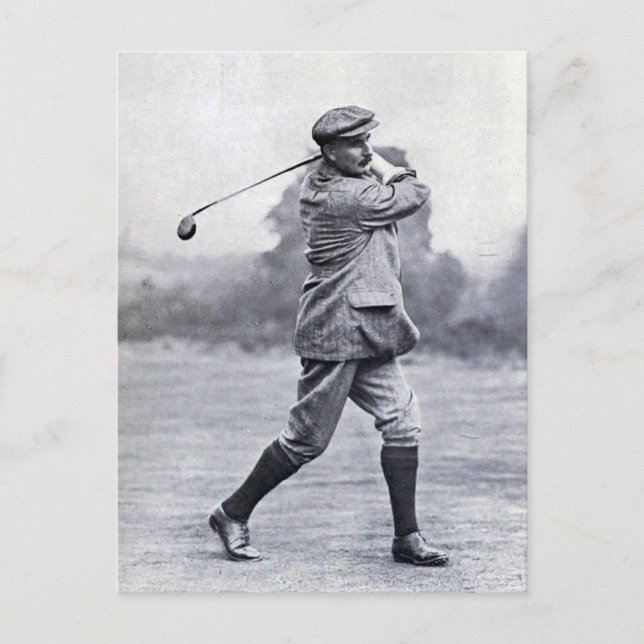 Vintage Golfer: Harry Vardon Postcard (Front)