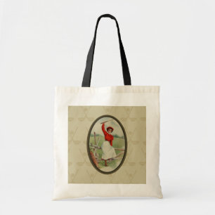 Vintage Golfing Lady Art (two) Tote Bag