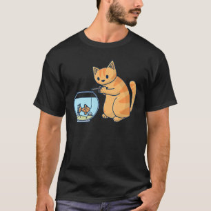 Vintage Gone Fishing Cat T-Shirt
