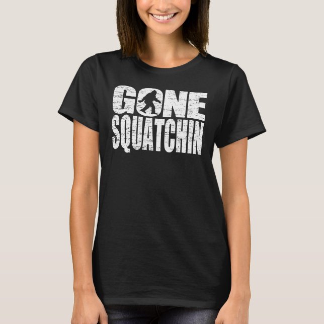 Vintage GONE SQUATCHIN Distressed T-shirt (Front)