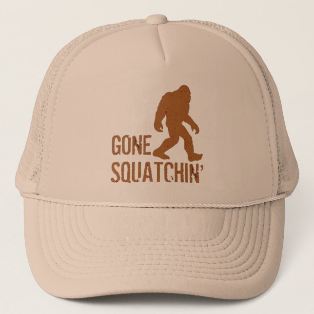 Vintage Gone Squatchin Trucker Hat (Front)