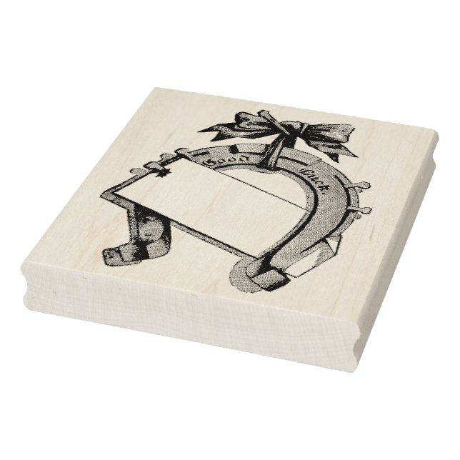 Vintage Good Luck Horsehoe Rubber Art Stamp (Stamp)
