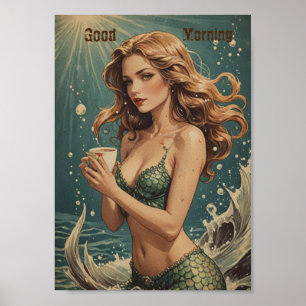 Vintage good morning poster