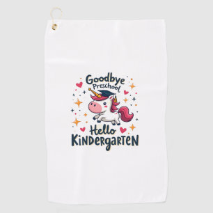 Vintage Goodbye Preschool Hello Kindergarten Unico Golf Towel