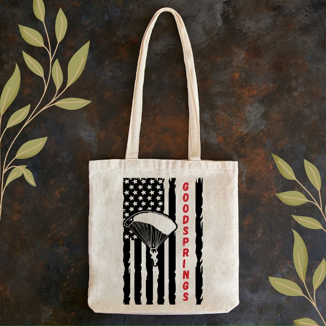 Vintage Goodsprings Paragliding Skydiving Tote Bag (Creator Uploaded)