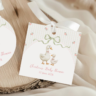 Vintage Goose Baby Shower Favour Tags